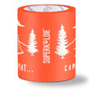 beer can cooler - camp drink repeat - orange 2